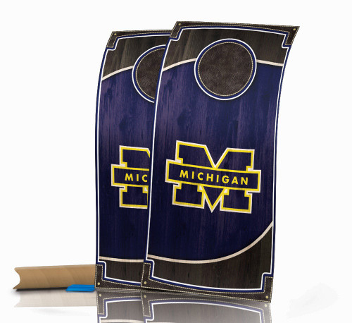 Michigan Wolverines Wood Cornhole - Set of 2