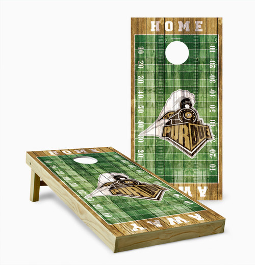 Purdue Boilermakers Distressed Football Field Cornhole Set with Bags
