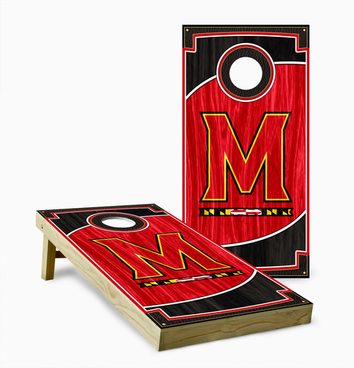 Maryland Terrapins Wood Cornhole Set with Bags