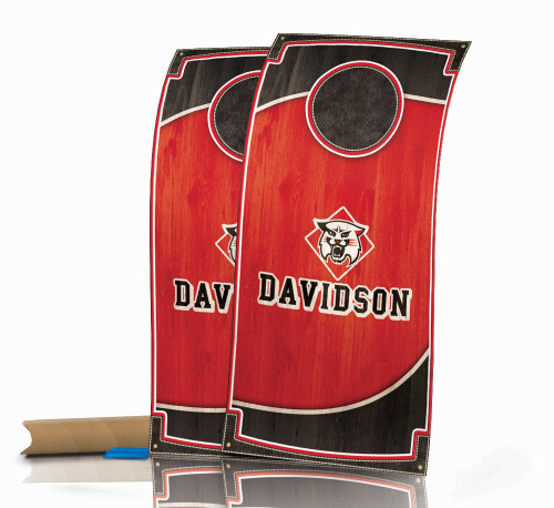 Davidson Wildcats Wood Cornhole Wraps - Set of 2