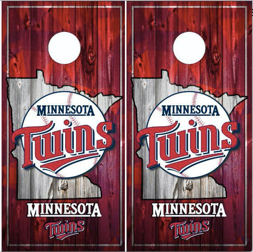 Minnesota Twins Version 3 Cornhole Wraps - Set of 2