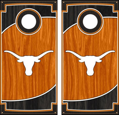 Texas Longhorns Wood Cornhole Wraps - Set of 2