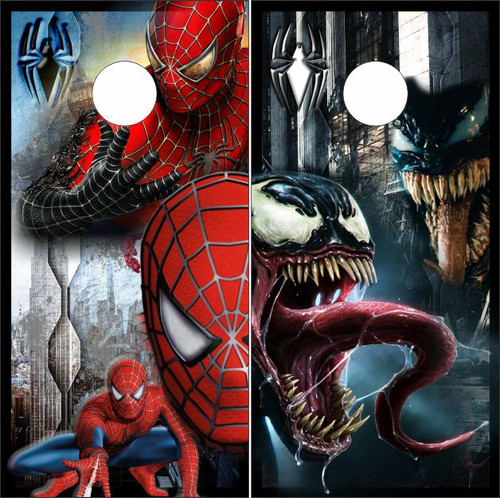 Spider-Man and Venom Cornhole Wraps - Set of 2 - Custom Cornhole, LLC