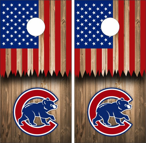 Chicago Cubs Version 19 Cornhole Wraps - Set of 2