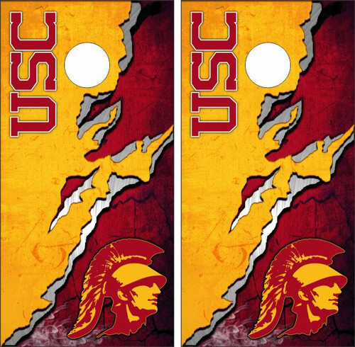 USC Trojans Version 3 Cornhole Wraps - Set of 2