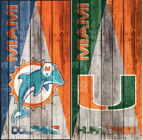 Miami Dolphins Cornhole Decal