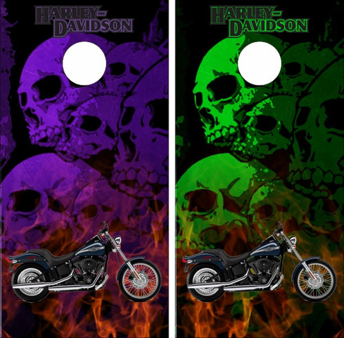 Harley Davidson Version 5 Cornhole Wraps - Set of 2