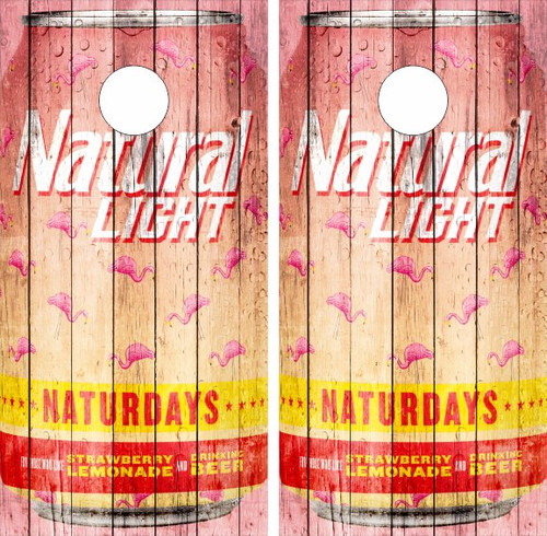Natural Light Lemonade Cornhole Wraps - Set of 2