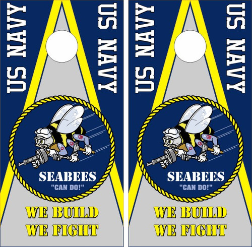 US Navy Seabees Cornhole Set with Bags - Custom Cornhole, LLC