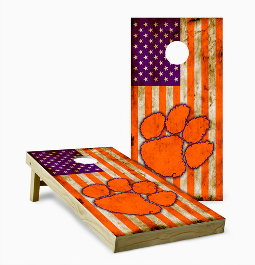 Clemson Tigers Version 6 Cornhole Set with Bags - Custom Cornhole, LLC