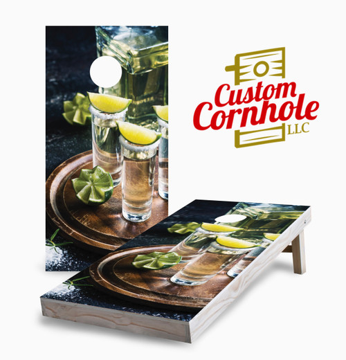 Tequila Shot with Lime Cornhole Set with Bags