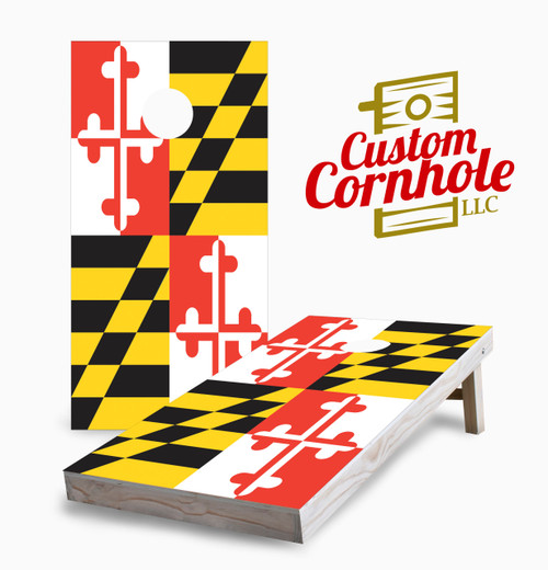 Maryland Flag Cornhole Set with Bags