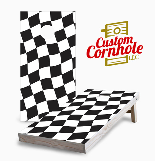 Checkered Flag Cornhole Set with Bags