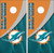 Dolphins Football Jersey Cornhole Set with Bags