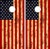 American Flag Wood Grain Cornhole Wraps - Set of 2