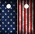American Flag Grunge Cornhole Wraps - Set of 2