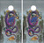 Purple Good Fortune Dragon Cornhole Wraps - Set of 2