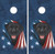 Patriotic USA Puppy Cornhole Wraps - Set of 2