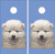 Samoyed Puppy Cornhole Wraps - Set of 2