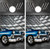 Classic Blue Hot Rod Car Version 5 Cornhole Wraps - Set of 2