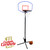 Solid White with Blue and Red Basketball Hoop