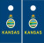 Kansas State Flag Cornhole Wraps - Set of 2
