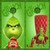 The Grinch Version 2 Cornhole Wraps - Set of 2