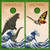 Godzilla and Mothra Cornhole Wraps - Set of 2