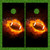 Flaming Football Cornhole Wraps - Set of 2