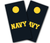 Navy Text Cornhole Wraps - Set of 2