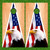 American Eagle USA Hardcourt Triangle Version Cornhole Set with Bags