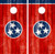 Tennessee Wood Flag Cornhole Wraps - Set of 2