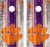 Clemson Tigers Version 3 Cornhole Wraps - Set of 2