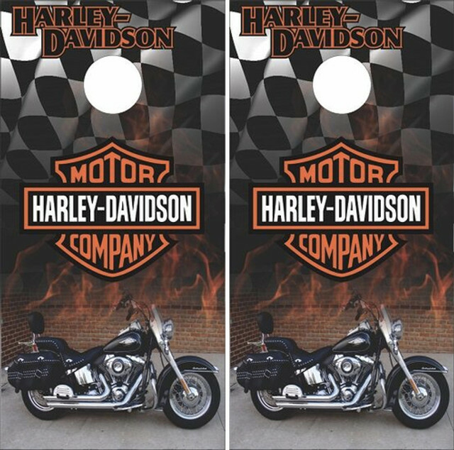 Harley Davidson Cornhole Wraps