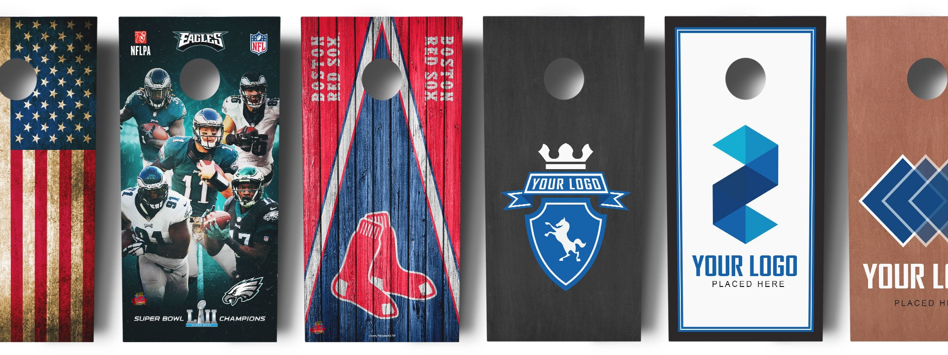 Examples of personalized and custom cornhole board designs