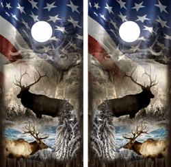 Elk US Flag Wraps - Set of 2