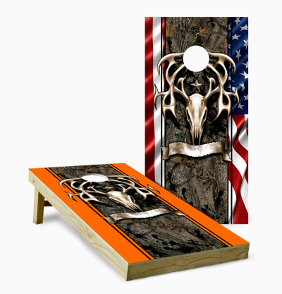 Tribal Buck Head Cornhole Set with Bags - Custom Cornhole, LLC