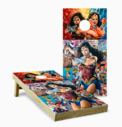 Wonder Woman Version 6 Cornhole Set with Bags - Custom Cornhole, LLC