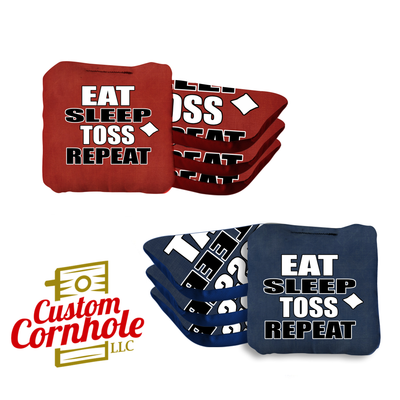 Eat Sleep Toss Repeat Professional Cornhole Bags - Set of 8 - Custom ...