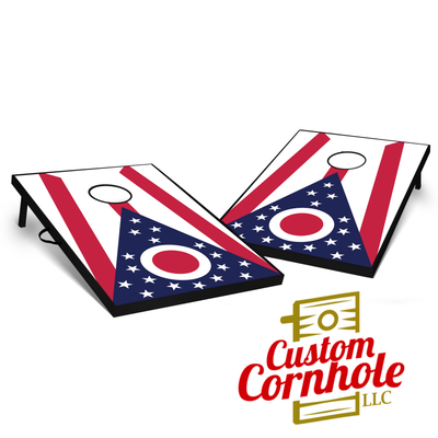 Tailgate Ohio Flag Cornhole Set with Bags - Custom Cornhole, LLC