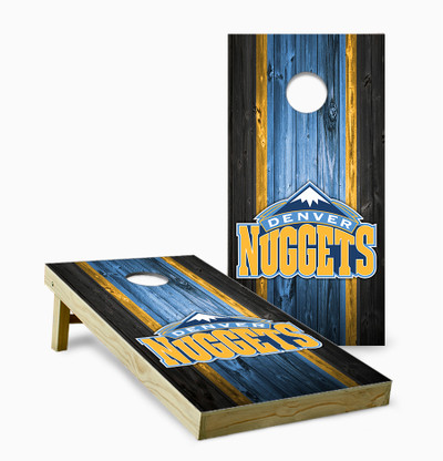 Denver Nuggets Version 2 Cornhole Set with Bags - Custom Cornhole, LLC