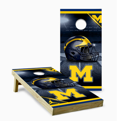 Michigan Wolverines Cornhole Boards Set – Version 20 Stadium Design