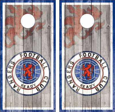 Perfect Draft Wraps Rangers Rangers F.C. Cornhole Wraps - Set of 2 - Custom Cornhole, LLC