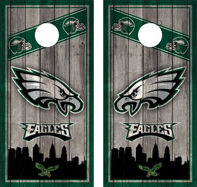 Philadelphia Eagles Cornhole Wraps Style 01