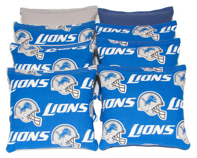 Detroit Lions (Version 3) Cornhole Bags - Set of 8 - Custom