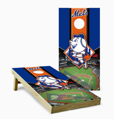 New York Mets Version 3 Cornhole Set with Bags - Custom Cornhole, LLC