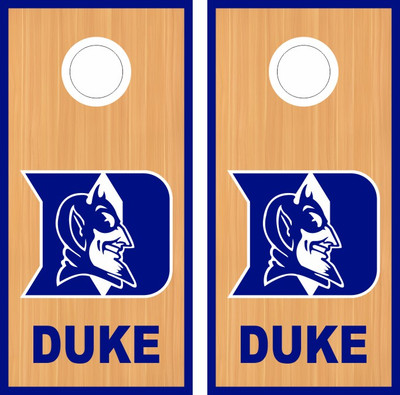 Duke Blue Devils Version 2 Cornhole Wraps - Set of 2 - Custom