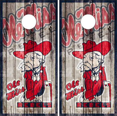SINGLE Ole Miss Rebels Cornhole Wrap Skin Decal Vinyl Board NCAA Game NK15 SINGLE Ole Miss Rebels Cornhole Wrap Skin Decal Vinyl Board NCAA Game NK15