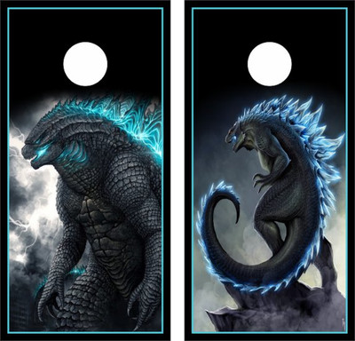 Godzilla Cornhole Wraps - Set of 2 - Custom Cornhole, LLC