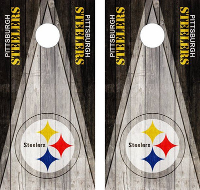 Pittsburgh Steelers Version 10 Cornhole Wraps - Set of 2